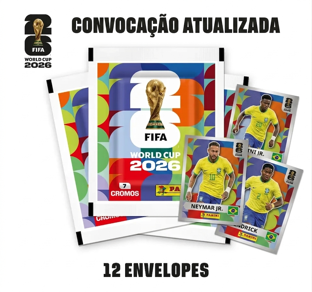 Kit com 12 Envelopes de Figurinhas Convocação Atualizada