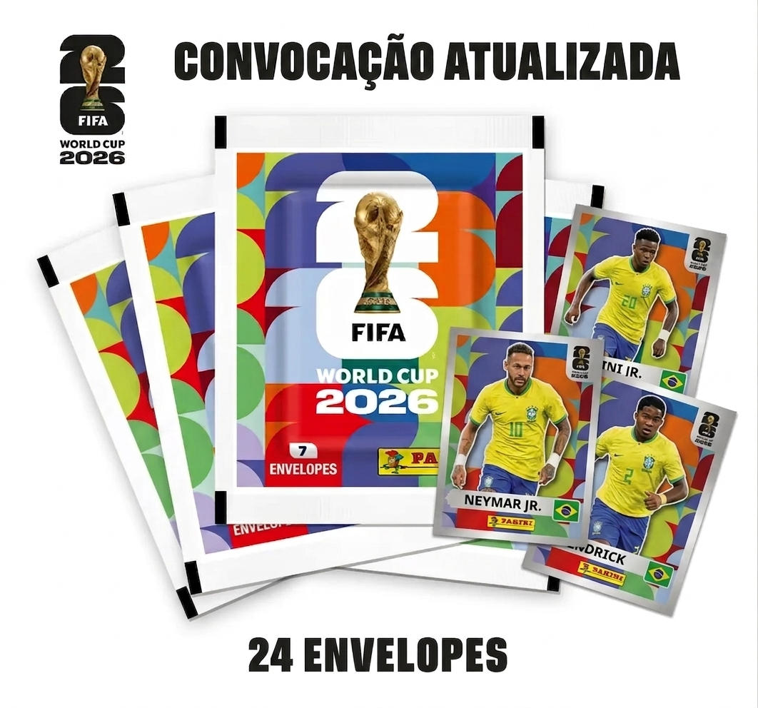 Kit com 24 Envelopes de Figurinhas Convocação Atualizada