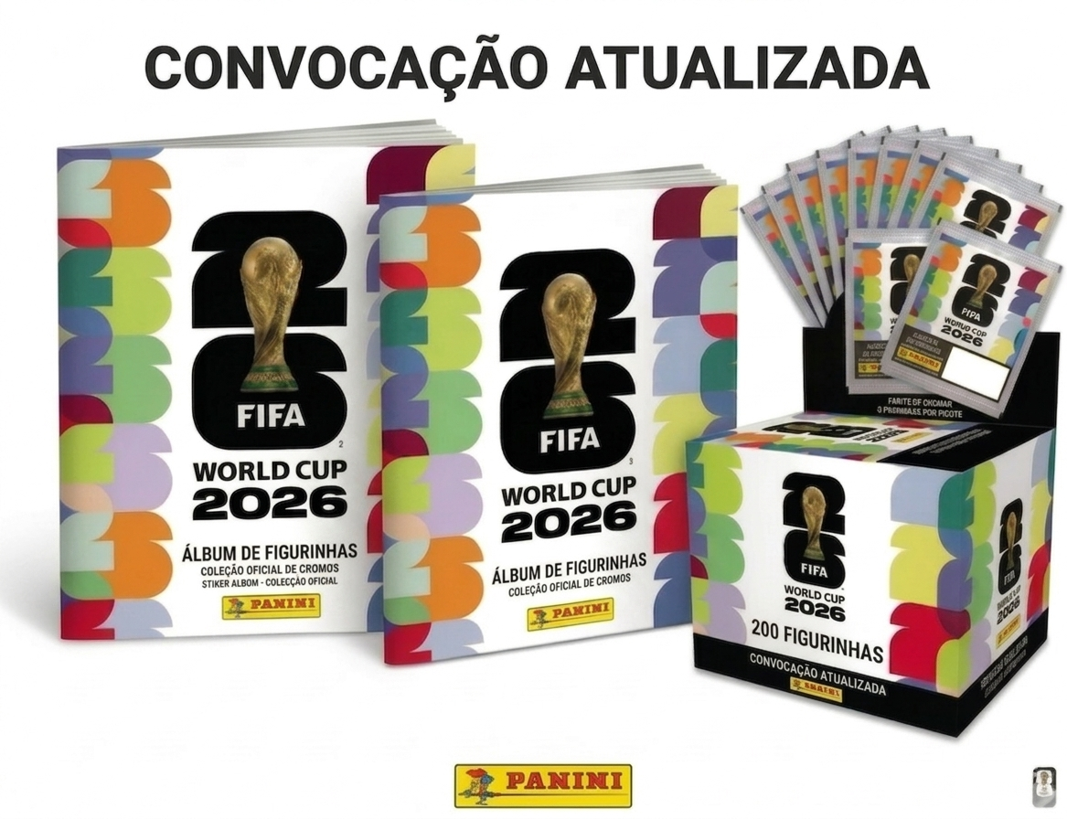 Kit Família — 2 Álbuns Brochura + 200 Figurinhas
